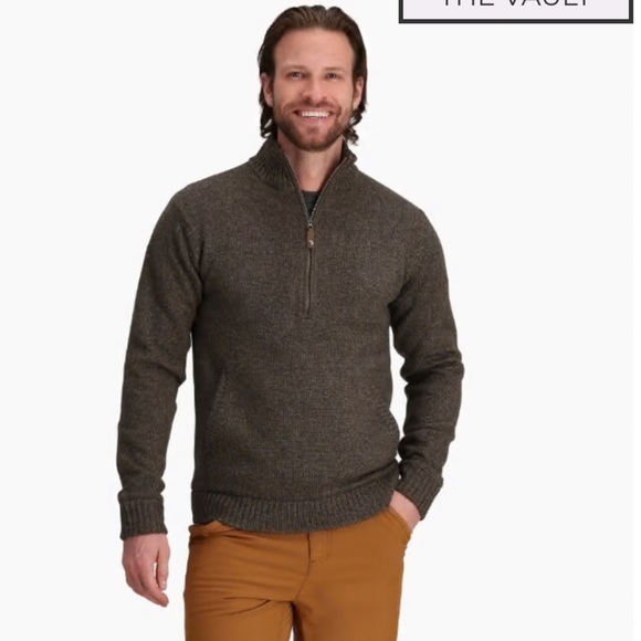 Royal Robbins Other - Royal Robbin’s Baylands Lined Wool Blend 1/2 Zip. Recycled materials. Pocket. XL